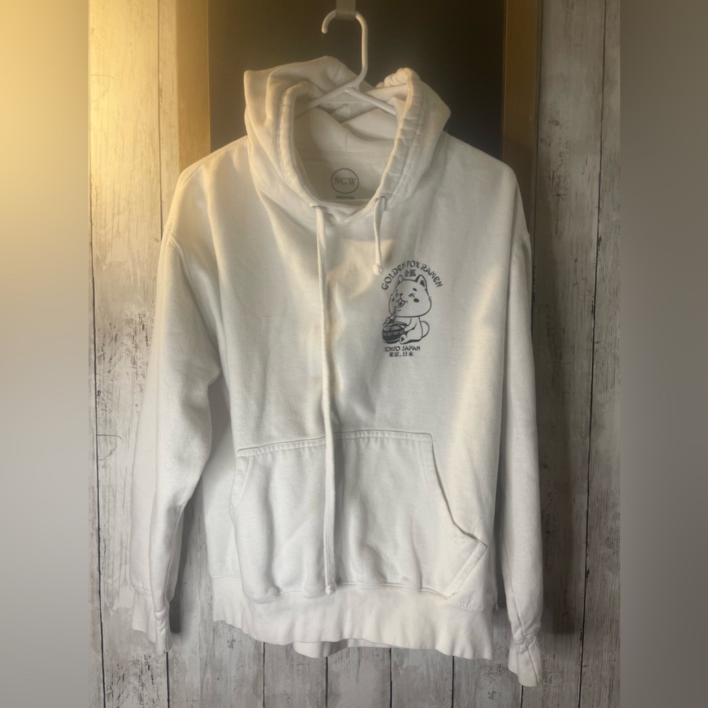 SCW Golden Fox Ramen Hoodie Sz. M White Anime